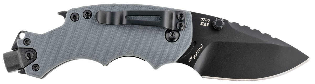 Kershaw Shuffle DIY 2.4" Folding Drop Point Plain 8Cr13MoV SS Knife - Black Oxide Gray GFN — view 2