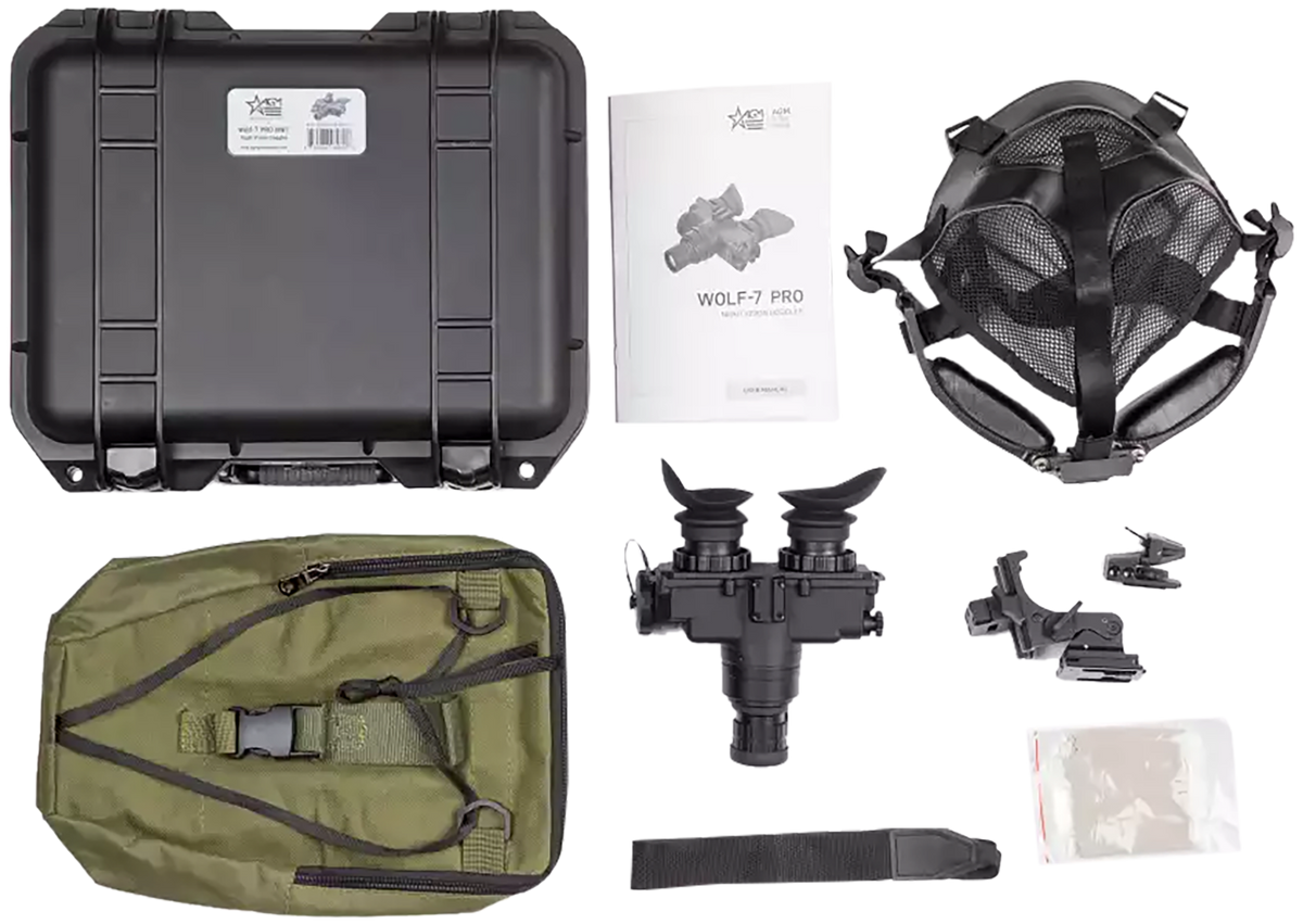 AGM Global Vision Wolf-7 PRO NL1 Night Vision Goggles 1x 27mm Gen 2+ Level 1 Black — view 2