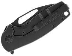 S.O.G Stout FLK 2.62" Folding Clip Point Plain Black TiNi Cryo D2 Black G10 Handle — view 2