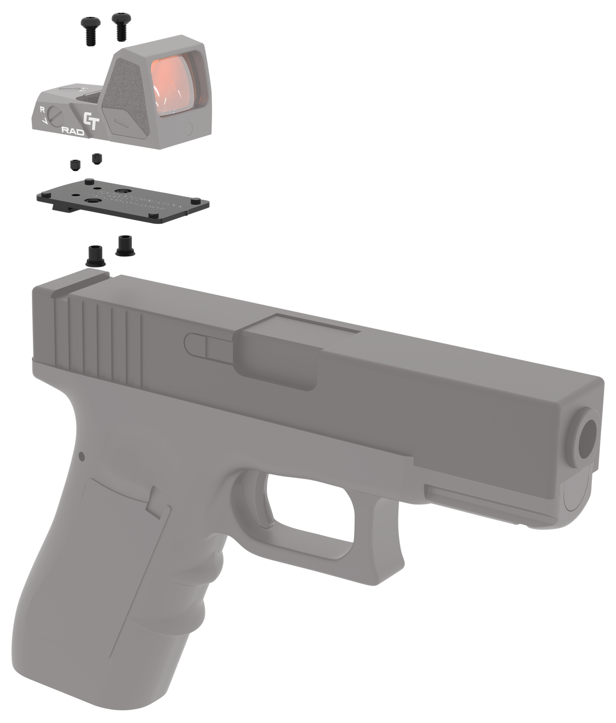 Crimson Trace CT RAD Dovetail Mounting Kit - Glock 42/43/48 — view 2
