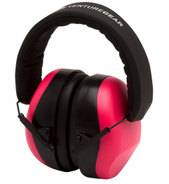 Pyramex Venture Gear V80 Muff 26 dB Over the Head Earmuffs w/32 dB Foam Earplugs - Orange/Pink/Black — view 2