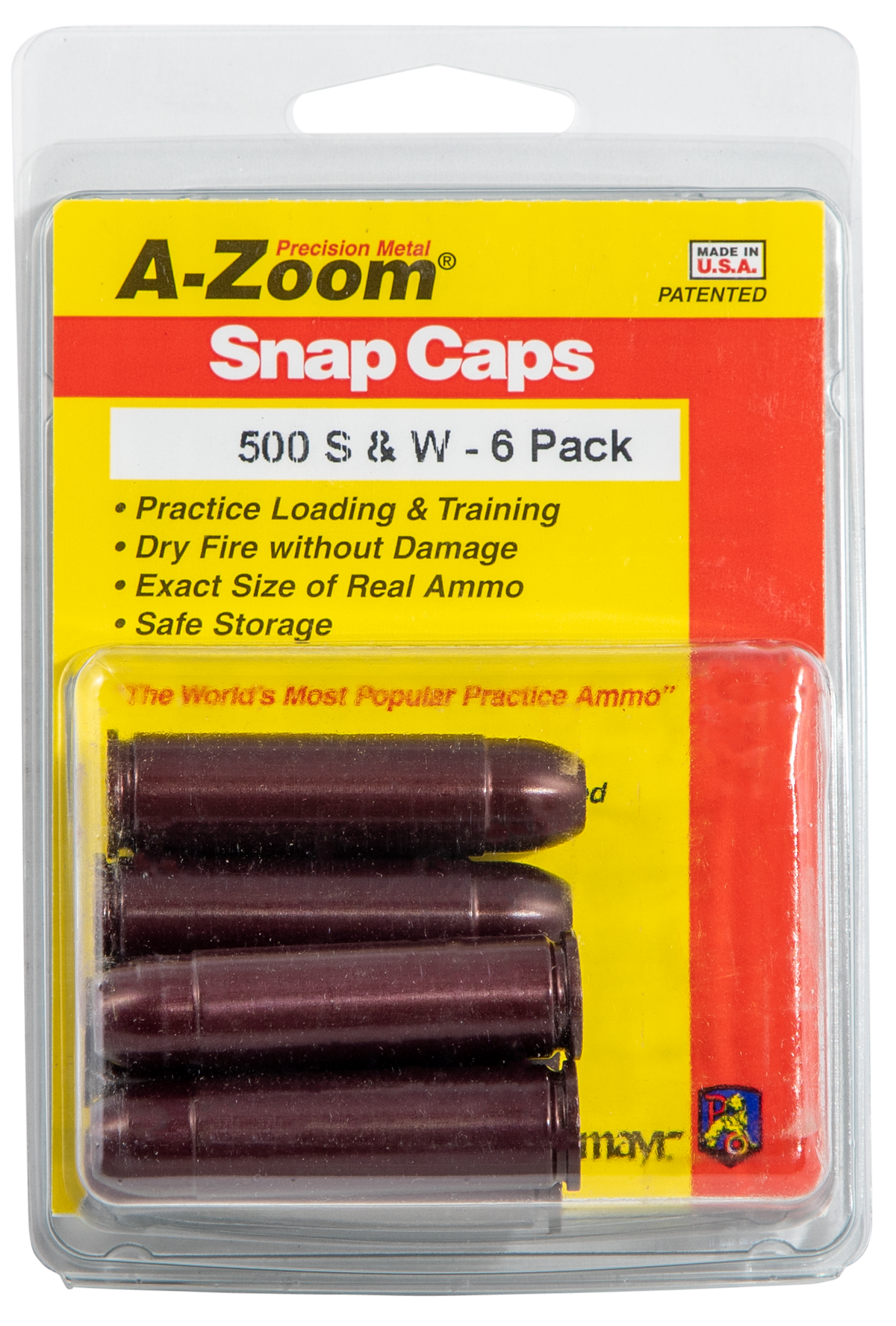 A-Zoom 16144 Revolver Snap Cap 500 S&W 6-Pack — view 2