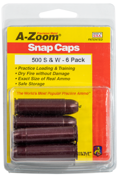 A-Zoom 16144 Revolver Snap Cap 500 S&W 6-Pack — view 2