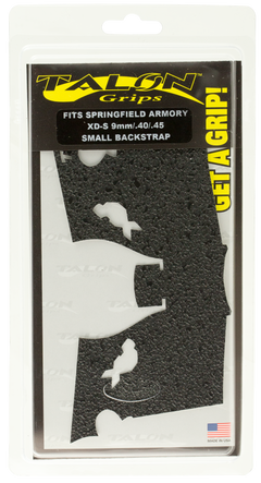 Talon Grips 207R Adhesive Grip Textured Black Rubber Springfield XD-S 9/40/45 Small Backstrap — view 2