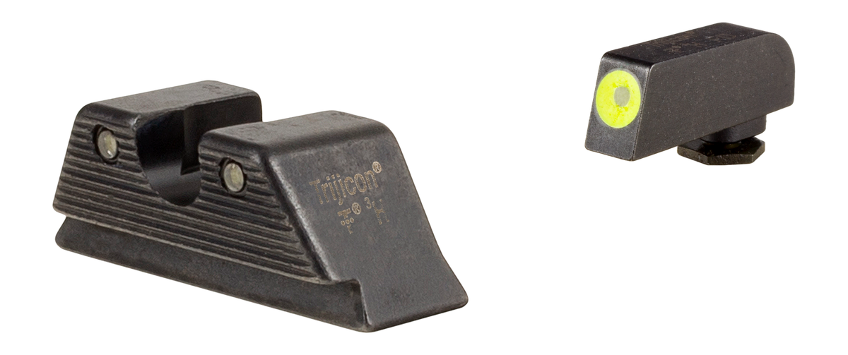 Trijicon 601088 HD Night Sight Set Yellow Front Outline / Green Rear - Glock MOS - Front/Rear Set — view 2