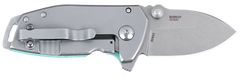 Columbia River Squid Compact 1.75" Folding Drop Point Plain Stonewashed D2 Steel Blue G10/SS Handle — view 2