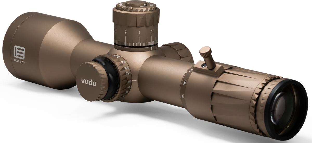 EOTech Vudu 5-25x50 34mm Tube FFP Illuminated MD4 MOA Reticle Rifle Scope - Tan — view 2