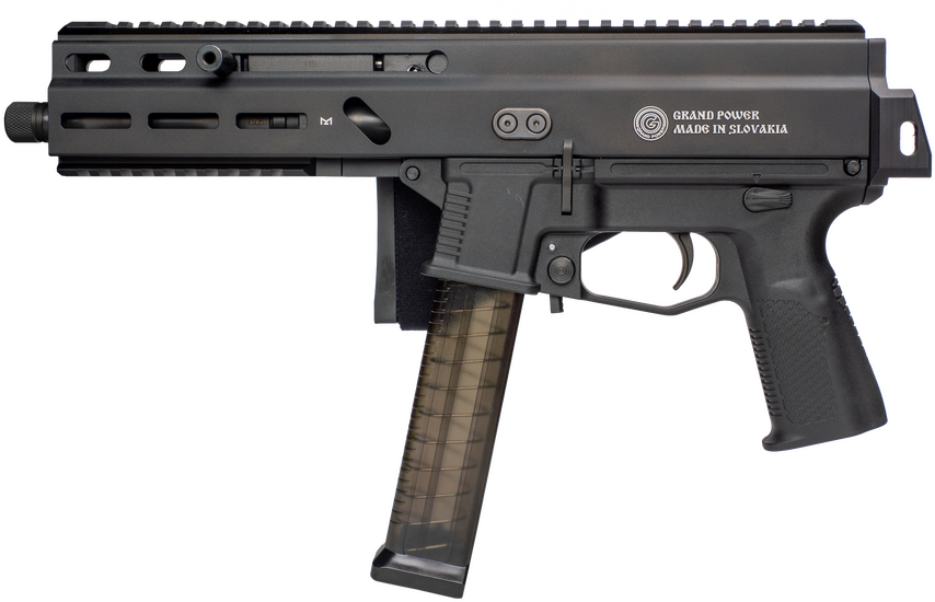 Grand Power Stribog SP45A3 45 ACP 8" 20+1 Semi-Auto Pistol - SB Tactical Brace, Threaded Barrel — view 2