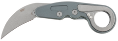 Columbia River 4045 Provoke Compact 2.26" Folding Hawkbill Plain D2 Stonewash Aluminum — view 2