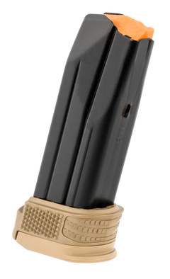 FN 509 Compact 9mm Luger 15-Rd Steel Pistol Magazine w/ Base Pad & Sleeve - Black/FDE — view 2