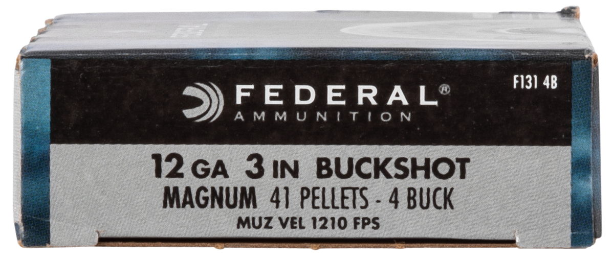 Federal F1314B Power-Shok Magnum 12Gauge 3" 41Pellets 1 15/16oz 4BuckShot 5 Per Box/50 Case — view 2