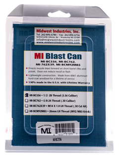 Midwest Industries MIBC556 Blast Can 5.56x45mm NATO 1/2x28 Black Hardcoat Anodized — view 2