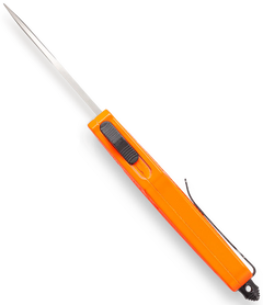 CobraTec Knives CTK-1 Small 2.75" OTF Drop Point Plain D2 Steel Orange Aluminum Handle — view 2