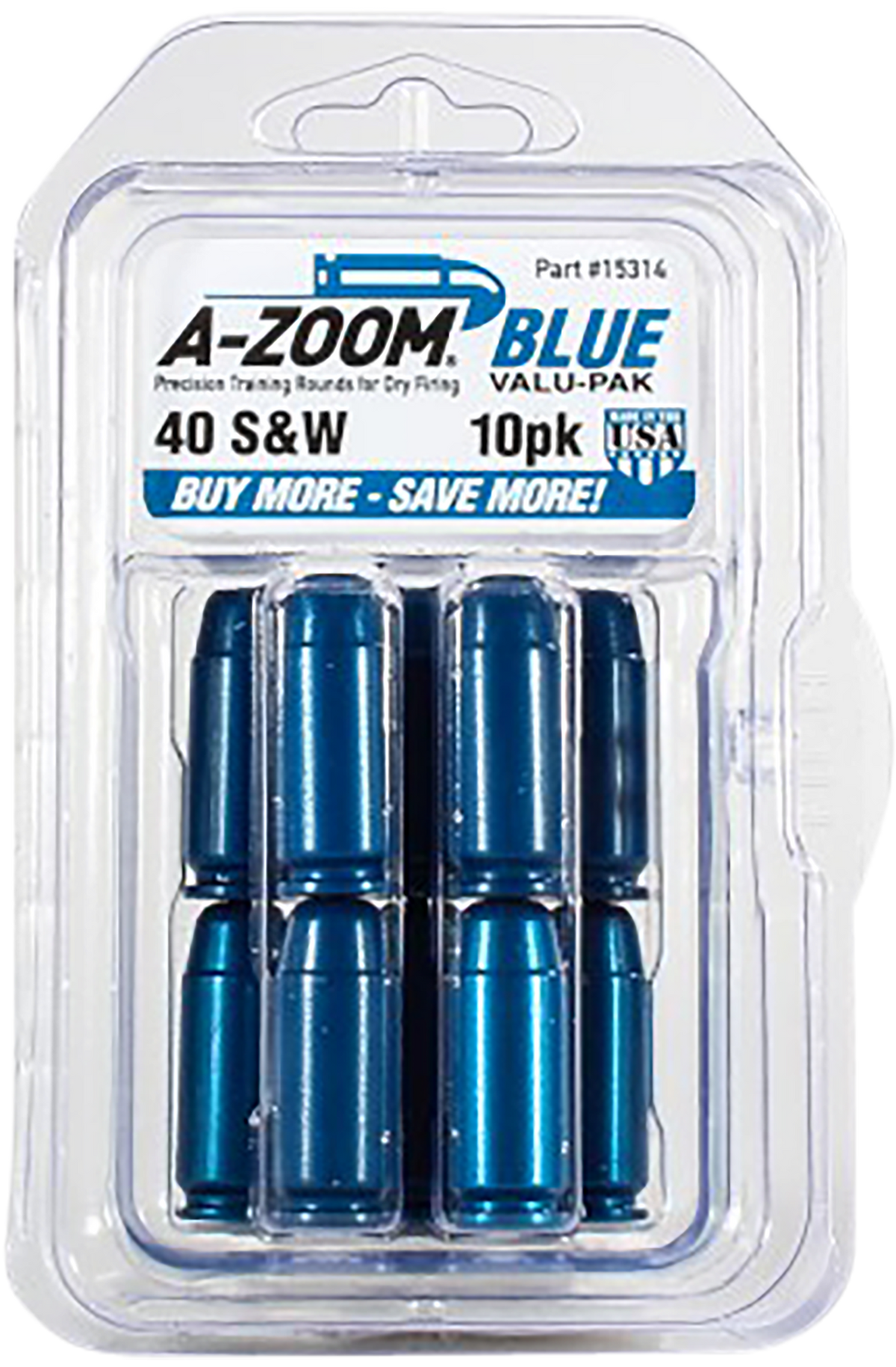 A-Zoom 15314 Pistol Blue Snap Caps .40 S&W 10-Pack — view 2