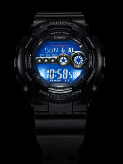 G-Shock GD100-1B Tactical Digital LED Black Stainless Steel Bezel Watch — view 2