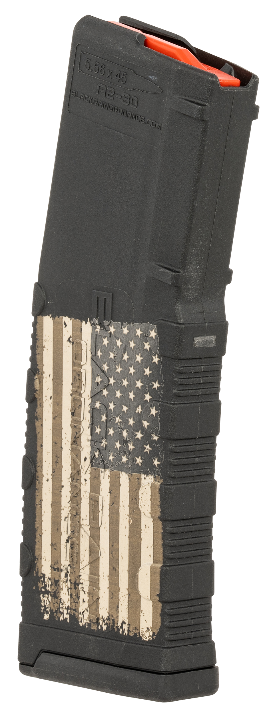 Black Rain Ordnance MAG30AMFLAG 223 Rem/5.56x45mm NATO 30-Rd Polymer AR-15 Magazine - American Flag Engraving — view 2