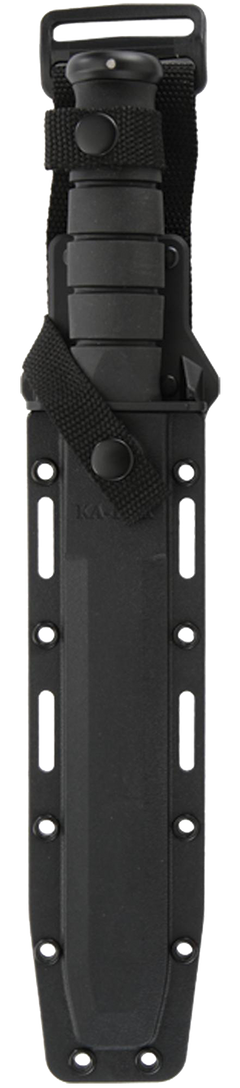 Ka-Bar 1245 Tanto 8" Part Serrated 1095 Cro-Van Fixed Blade Knife — view 2