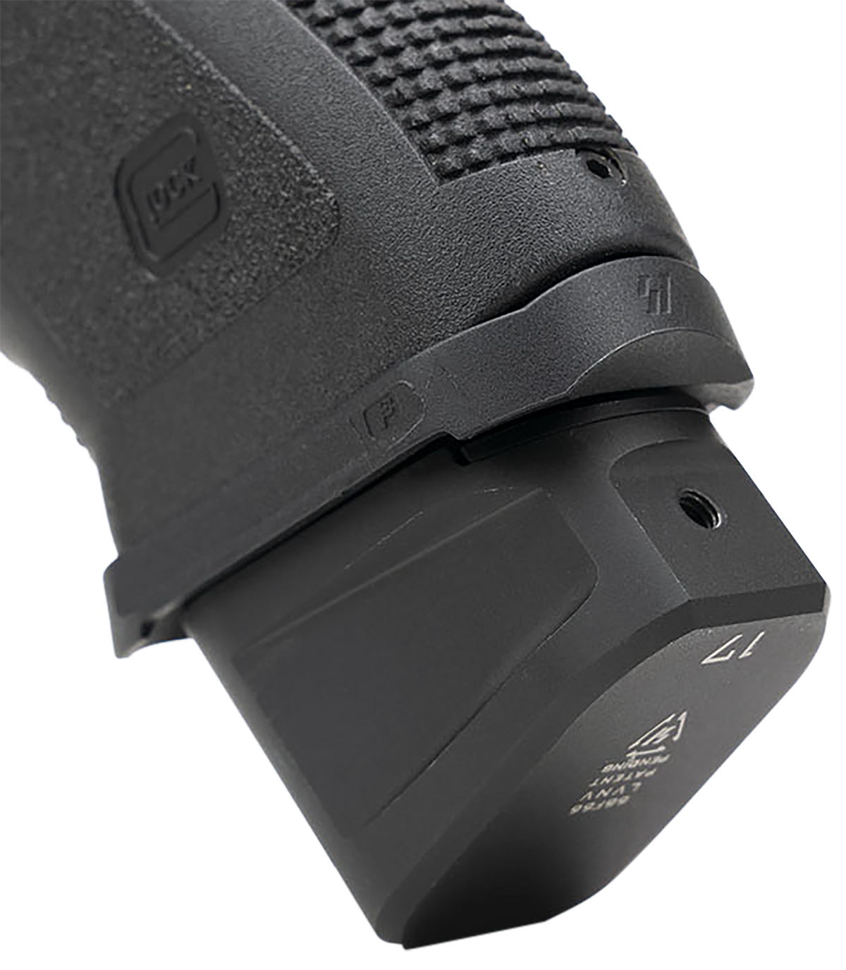 Strike Industries Extended Mag Plate 6061-T6 Aluminum Fits Glock G17 / G22 - Black — view 2