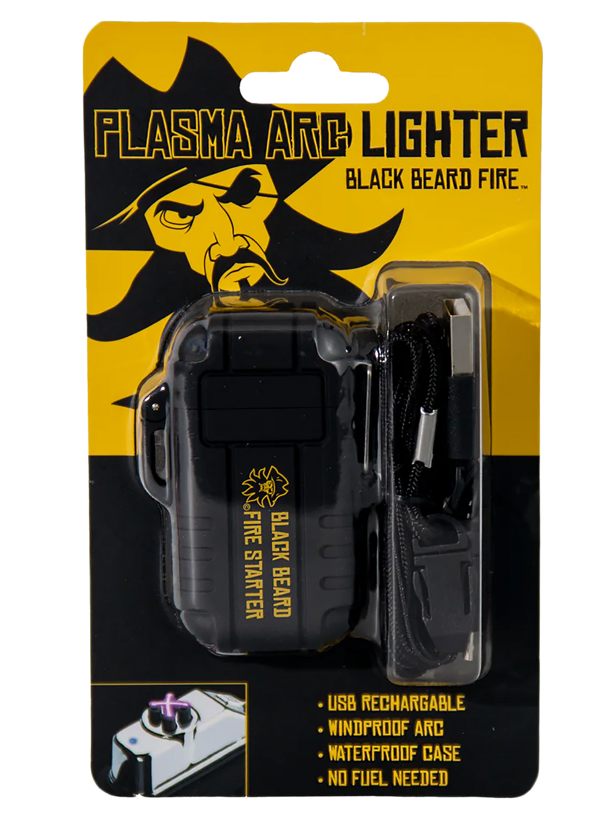 Black Beard Fire Starters ARC Arc Lighter Black - USB Rechargeable Waterproof — view 2