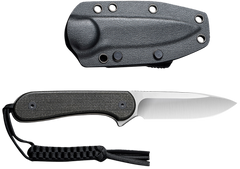 Civivi Knives Elementum 3.98" Fixed Plain Satin D2 Steel - Dark Green Micarta Handle — view 2