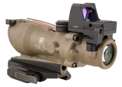 Trijicon 100553 ACOG ECOS 4x32mm Illuminated Red Crosshair .223 BDC Combo - Flat Dark Earth — view 2