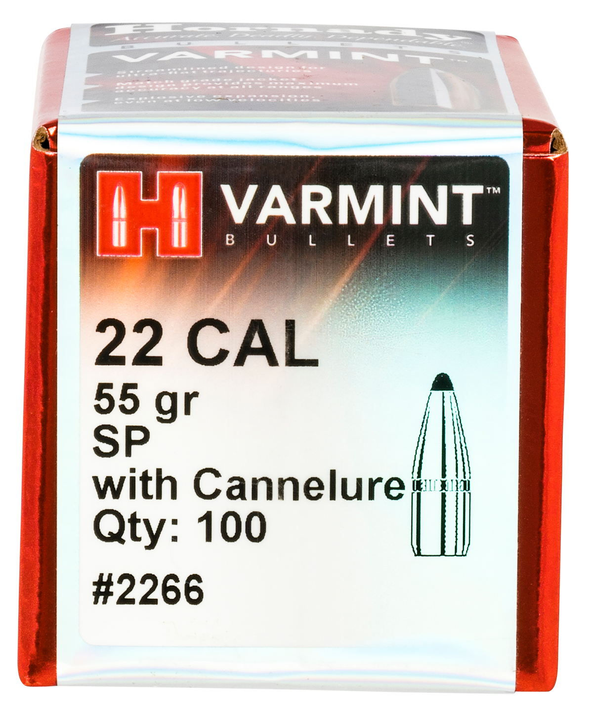 Hornady 2266 Traditional Varmint 22 Cal .224 55 gr Soft Point - 100/Box — view 2