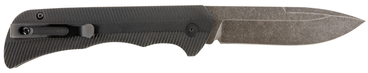 Templar Knife Auto Assist 3.5" Folding Drop Point Plain D2 Black Oxide Stonewashed Blade 4.25" Aluminum Handle — view 2