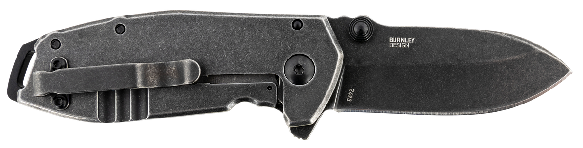 Columbia River CRKT 2493 Squid 2.37" Assisted Folding Drop Point Plain Black Stonewashed 8Cr14MoV — view 2