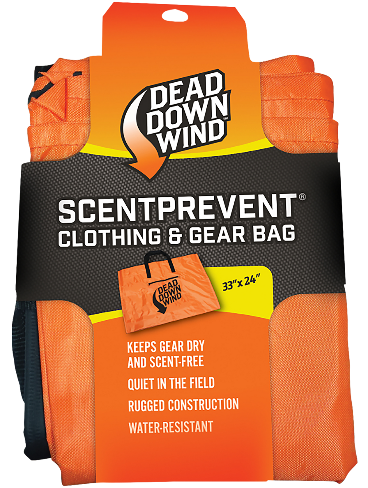 Dead Down Wind ScentPrevent Clothing & Gear Bag 33" x 24" Orange — view 2