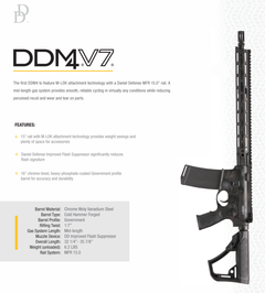 Daniel Defense DDM4 V7 5.56x45mm NATO 16" 30+1 Semi-Auto Rifle - Rattlecan Cerakote — view 2