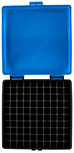 Berry's 69874 001 Ammo Box 9mm Luger,380 ACP 100rd Blue Lid w/Black Bottom — view 2