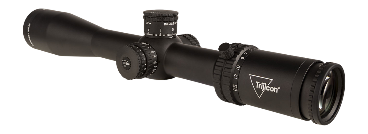 Trijicon Credo HX 2.5-15x42 LED Illuminated Red MRAD Center Dot 30mm Riflescope - Matte Black — view 2