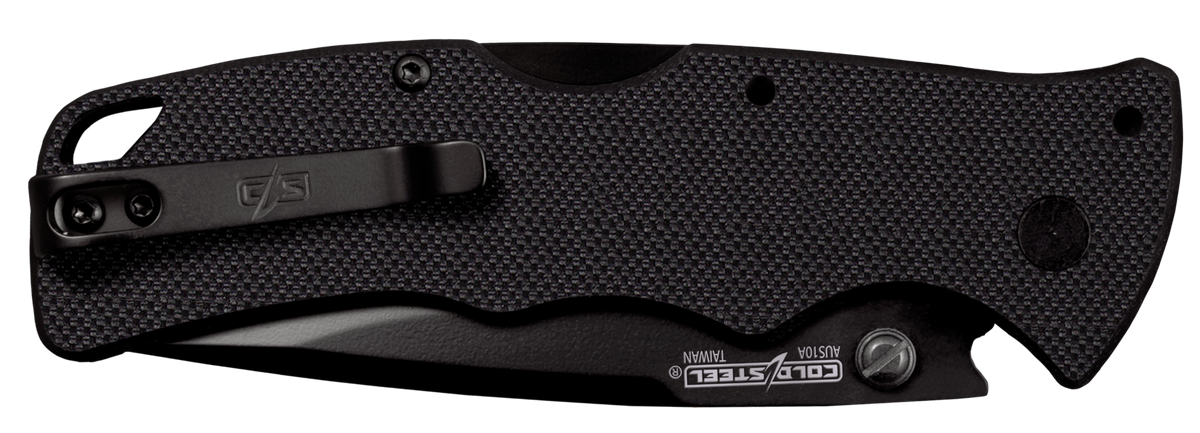 Cold Steel Verdict 3" Folding Spear Point Plain AUS-10A Black G10 Handle - Belt Clip — view 2