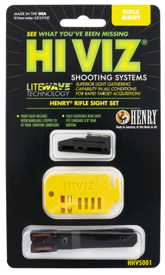 Hiviz HHVS001 Henry Lever Action .22 LR Interchangeable Front Sight Set - Green, Red, White LitePipes — view 2