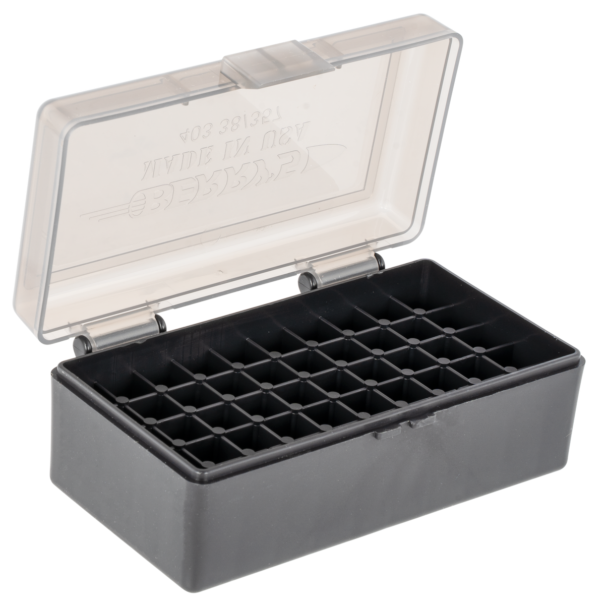 Berry's 92948 Ammo Box 38 Special/357 Mag 50rd Smoke/Black Polypropylene — view 2