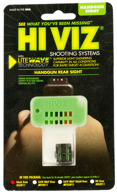 Hiviz GLLW11 LiteWave Fiber Optic Rear Sight for Glock 42/43/43X/48 - Green Litepipe — view 2