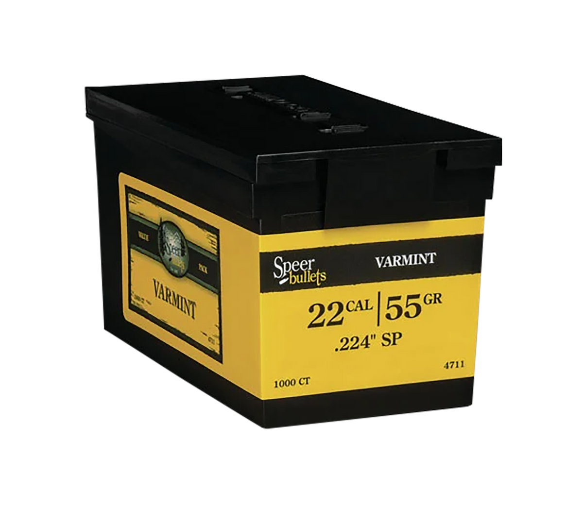 Speer Ammo 4711 Varmint .224 22 Cal 55gr Soft Point Rifle Reloading Bullets - 1000/Box — view 2