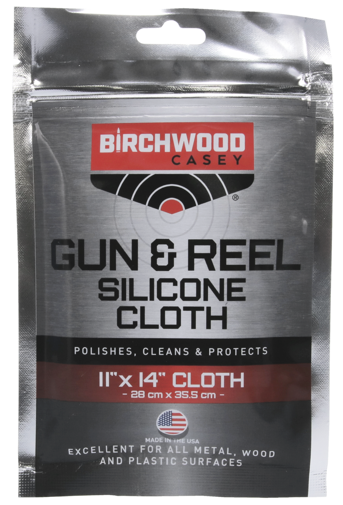 Birchwood Casey Gun & Reel Silicone Cloth 14.4"x15" 100% Cotton Flannel Cleaning Cloth — view 2