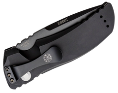 Hogue EX-A01 4" Automatic Folder Drop Point 154CM Black Cerakote Matte Black Aluminum Handle — view 2
