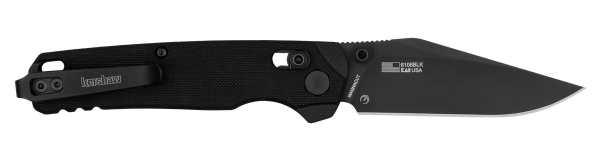 Kershaw Bel Air 3.05" Folding Clip Point Plain CPM MagnaCut Black PVD - Black G10 Handle — view 2