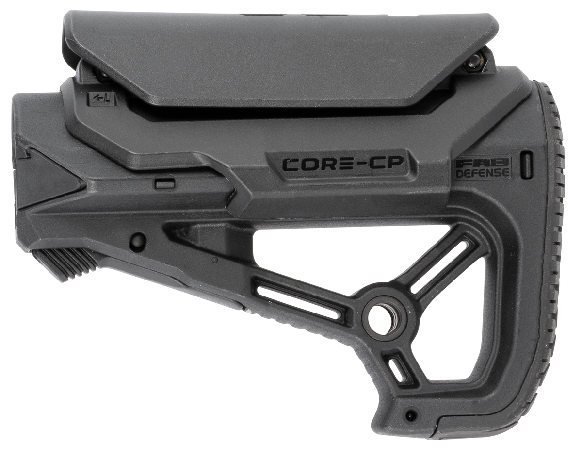 FAB Defense GL-Core S CP CQB AR-15/M4 Buttstock w/Adjustable Cheek Rest - Black — view 2