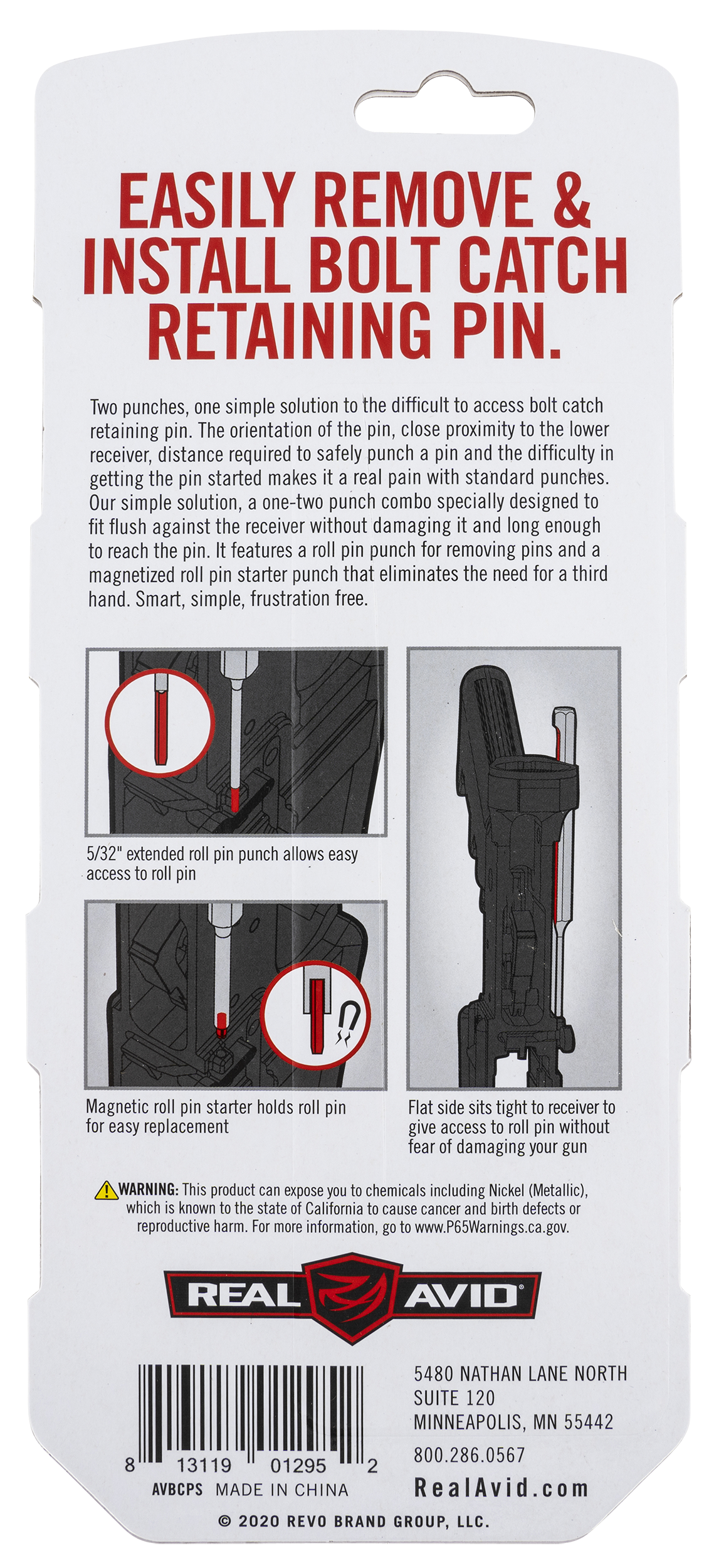 Real Avid Bolt Catch Punch Set Silver AR-Platform 2-Piece — view 2