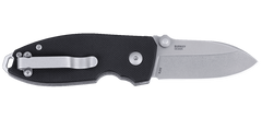 Columbia River 2474C Squid 2.27" Folding Drop Point Plain D2 Stonewash Black G10 Button Lock Knife — view 2
