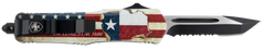 Templar Knife STX531 Texan Gen II Small 2.25" OTF Tanto Part Serrated 440C Stonewashed Texas Flag Aluminum Handle — view 2