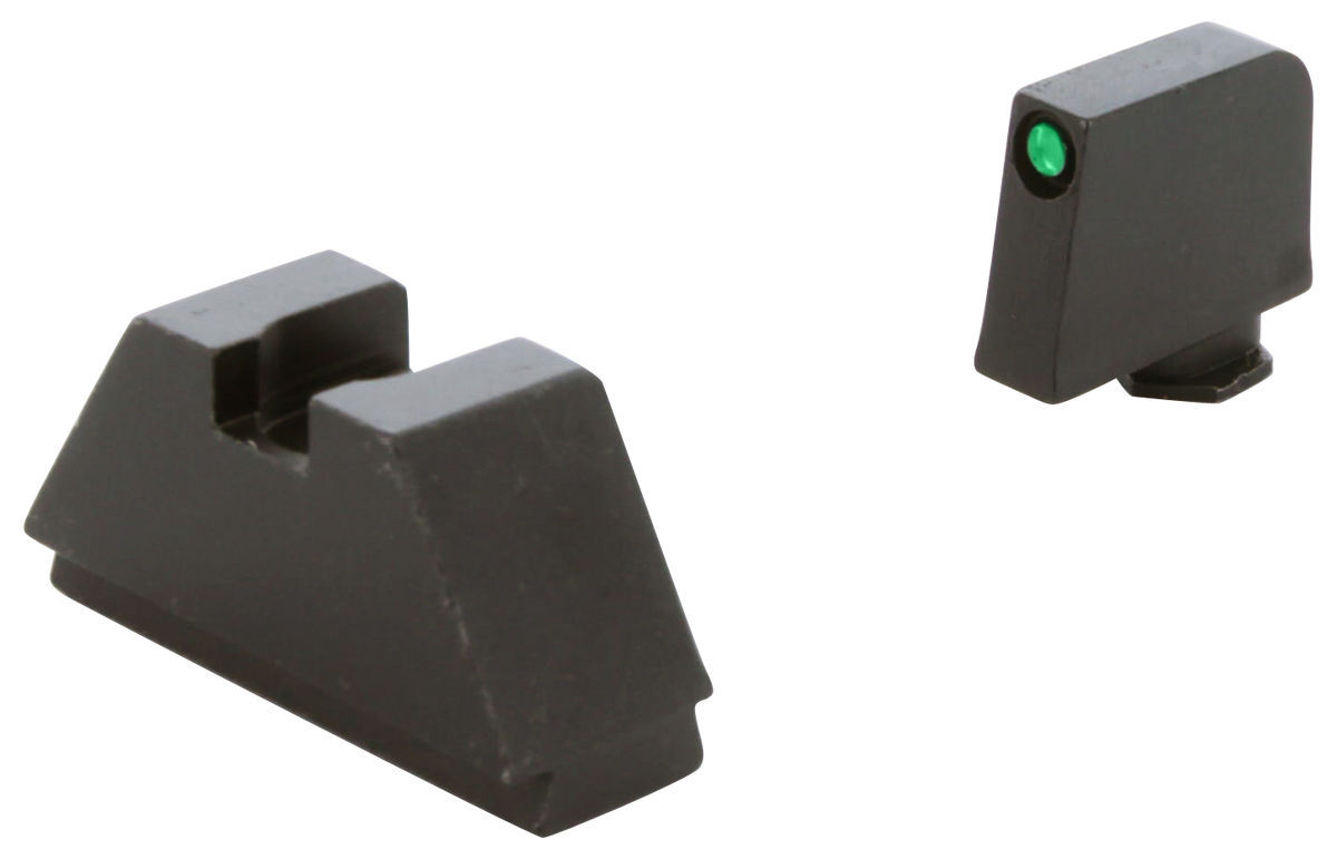 Ameriglo GL810 Optic Compatible Sight Set for Glock 2XL Tall - Green Tritium Black Outline Front / Black Rear — view 2
