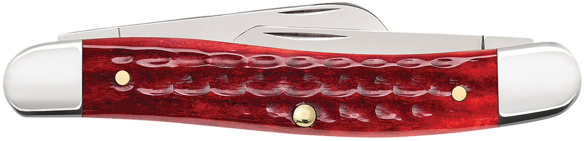 Case Medium Stockman 3-Blade 2.57"/1.88"/1.71" Folding Knife - Pocket Worn Old Red Bone — view 2