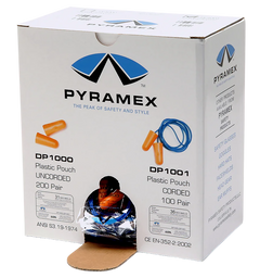 Pyramex DP1001 Corded Foam 32 dB NRR In The Ear Yellow/Orange Earplugs - 100 Pair — view 2