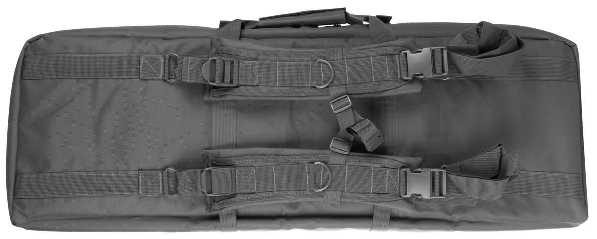NcSTAR VISM Double Carbine Case 42" Urban Gray PVC Nylon - Foam Padded, Lockable Zippers, MOLLE — view 2