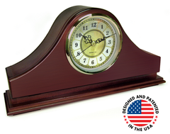 Peace Keeper MGC Mantle Gun Clock Wood Mahogany Stain - Holds 1 Handgun — view 2