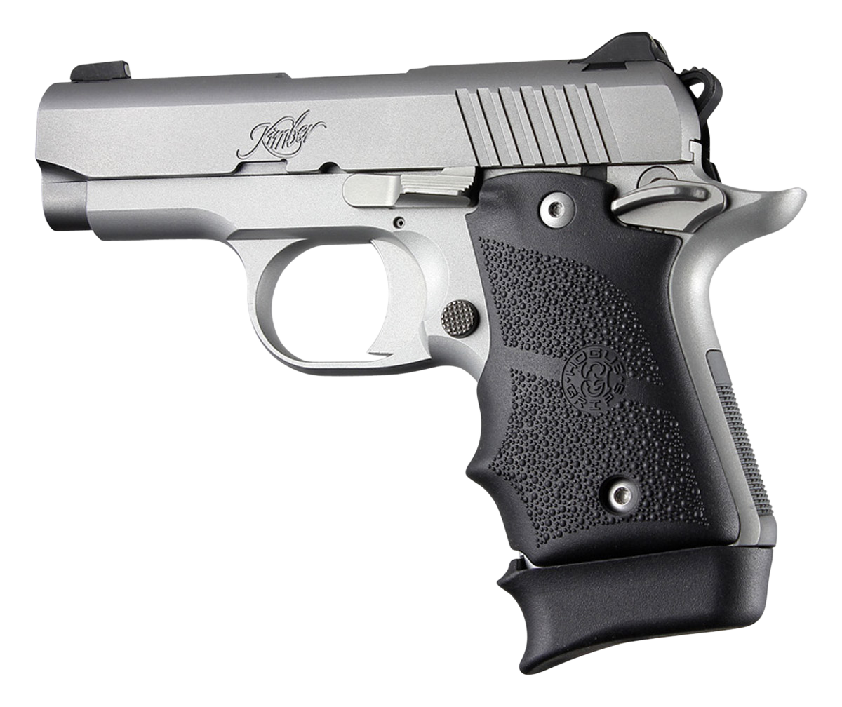 Hogue 39080 Rubber Grip Cobblestone Black with Finger Grooves for Kimber Micro 9 — view 2